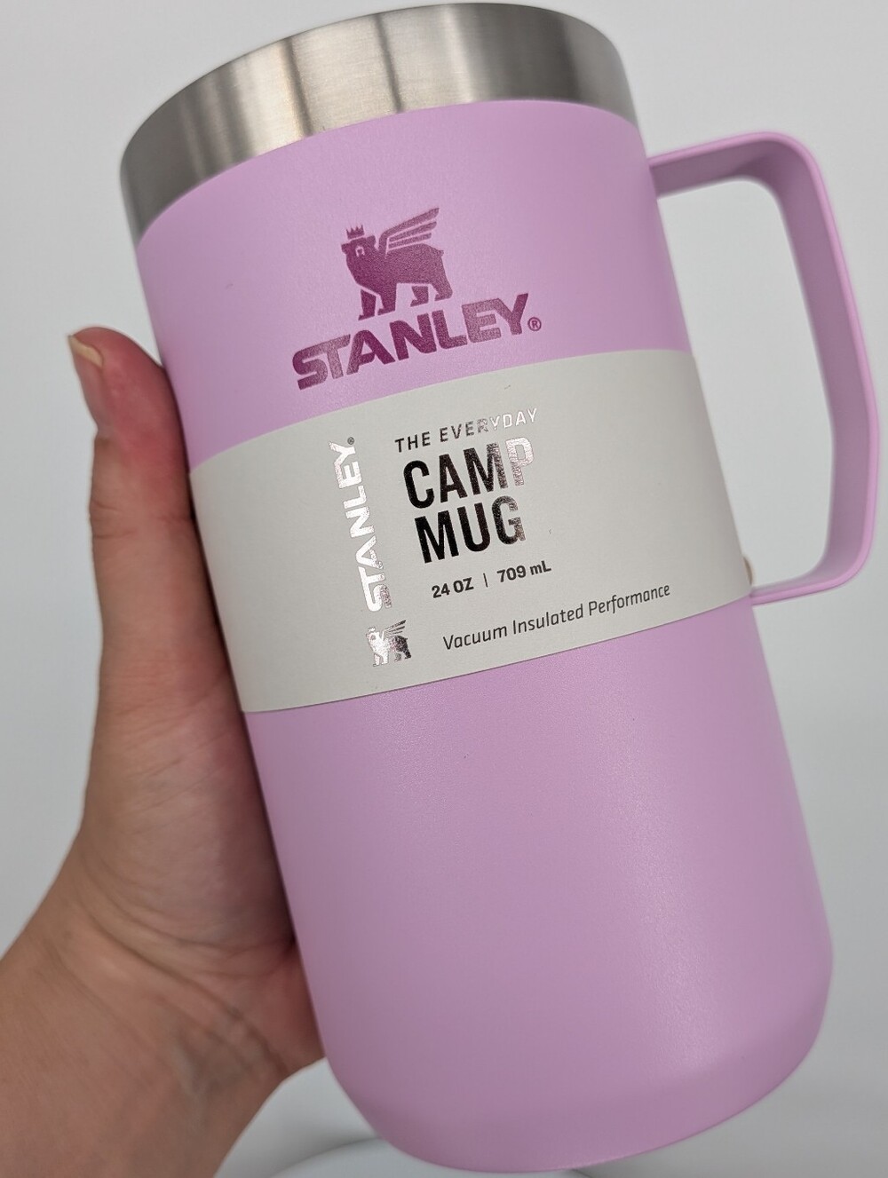 new STANLEY Stay Hot Camp Mug Cup Coffee ☕ cold/hot drinks  24 OZ soft orchid